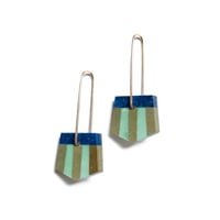 Image 1 of Lapis, Tuff & Variscite Earrings