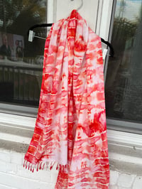 Image 1 of Oversized Coral Rayon Scarf