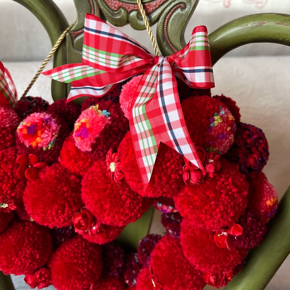 Image of Red Heart Wreath