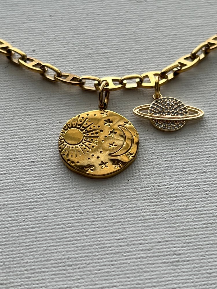 Image of Intimate Friends • Moon, Sun, and Planet Necklace 