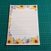 Eco Sunflowers Notepad upcycled  