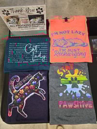 Image 1 of CAT LADY CAT MOM STAYING PAWSITIVE LAZY lol