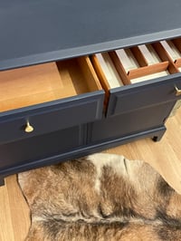 Image 5 of Dark blue & gold stag small sideboard 