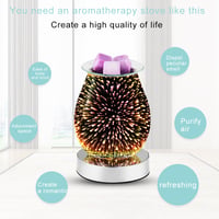 Image 4 of 3D Fireworks Effect Touch Aromatherapy Machine Electric Wax Melter Smokeless Aroma Lamp Essential Oi