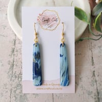 Image 1 of Elongated Ocean Mist Earrings