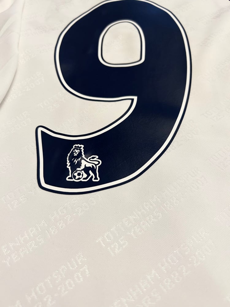 Image of Tottenham Hotspur “BERBATOV 9” 2007/08 Home Shirt + PL patches (L)