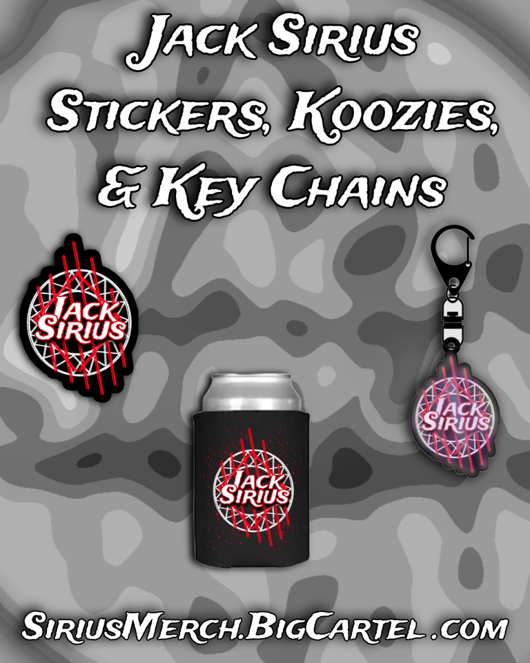 Jack Sirius Can Koozies, Key Chains, & Stickers (Red)