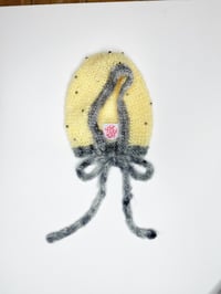 Image 9 of Soriano: Sofie and Iris Butter Yellow and Grey Mohair Beaded Bonnet