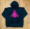 QUEEN BEE Hoodie Sweatshirt (Black/Neon Pink)