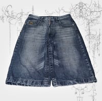 Image 2 of (34) Vintage blue wash jorts  