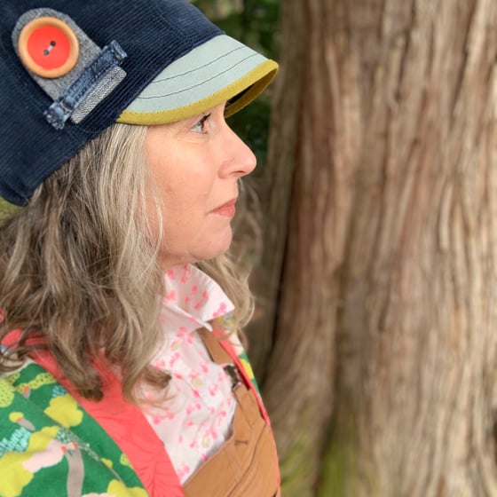 Image of 'CorduROY' - x - Navy blue Corduroy Cap // Kepp Jones Style hat o 3