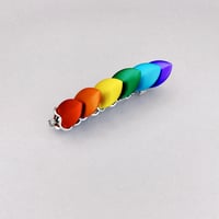 Image 1 of Rainbow Linear Scale Hair Barrette