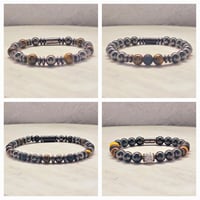 Image 1 of The Brown and Black Magnetic Bracelet Collection