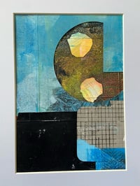 Image 2 of Turquoise Semi Circle Printed Packaging Collage In Mount