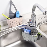 Image 5 of Kitchen Sink Holder Hanging Drain Basket Adjustable Soap Sponge Shelf Organiser Bathroom Faucet Hold