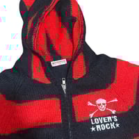 Image 2 of Super Lovers striped mohair hoodie