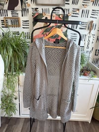 Image 1 of Summer gray hooded sweater 