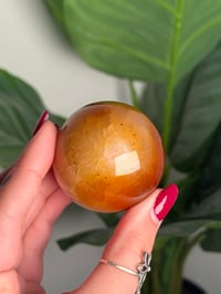 Image 3 of BANDED CARNELIAN SPHERE -MADAGASCAR- D