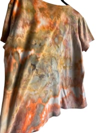 Image 2 of ♻️ UPCYCLED L Ladies Cotton Tee in Sedona Ice Dye