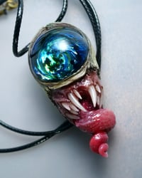 Image 17 of Alien Galaxy Eye, twisted tongue pendant, ooak