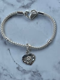 Charm Artesanal + brazalete Plata 925