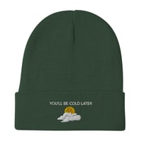 Image 2 of Embroidered Beanie - WHITE LETTERING