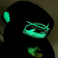 Image 2 of New Era 59Fifty Black White Silver GLOW Ghostface 3.0