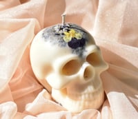 Unscented Lavender Skull Candle