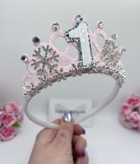 Image 2 of Baby Pink Snowflake Tiara