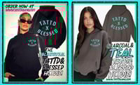 50% off!!! 2 TEAL hoodies x Tattd&blessed!!!