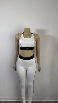 White & Black Alo Pants Set