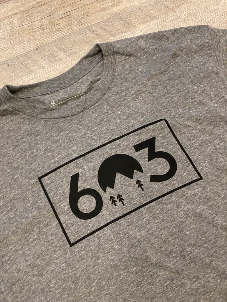 Image of 603 box logo grey t-shirt