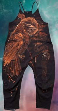 Image 1 of “AFTERLIFE” CUSTOM BLEACH PAINTED BAGGY JUMPER MEDIUM 