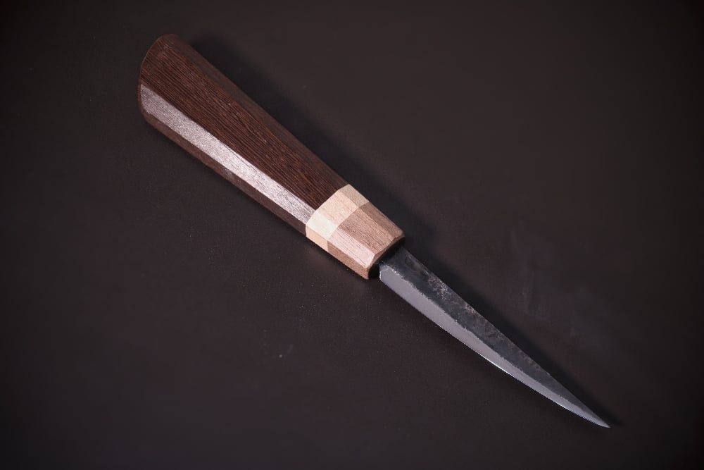 Image of 100mm slöjd with wenge, maple and walnut handle