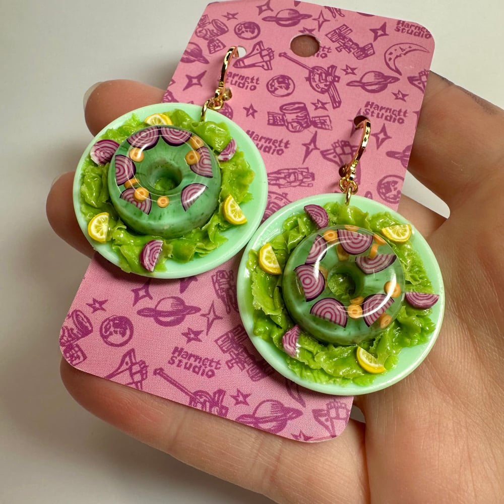 Image of Red Onions and Carrots Gelatin Earrings