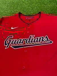 Image 2 of Authentic Cleveland Guardians Pro Cut On-Field Red Alternate Nike MLB Jersey