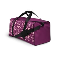 Image 3 of PINK HEARTS DUFFLE BAG