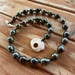 Image of Hand knotted Tahitian pearl necklace with puka shell clasp 18 inch