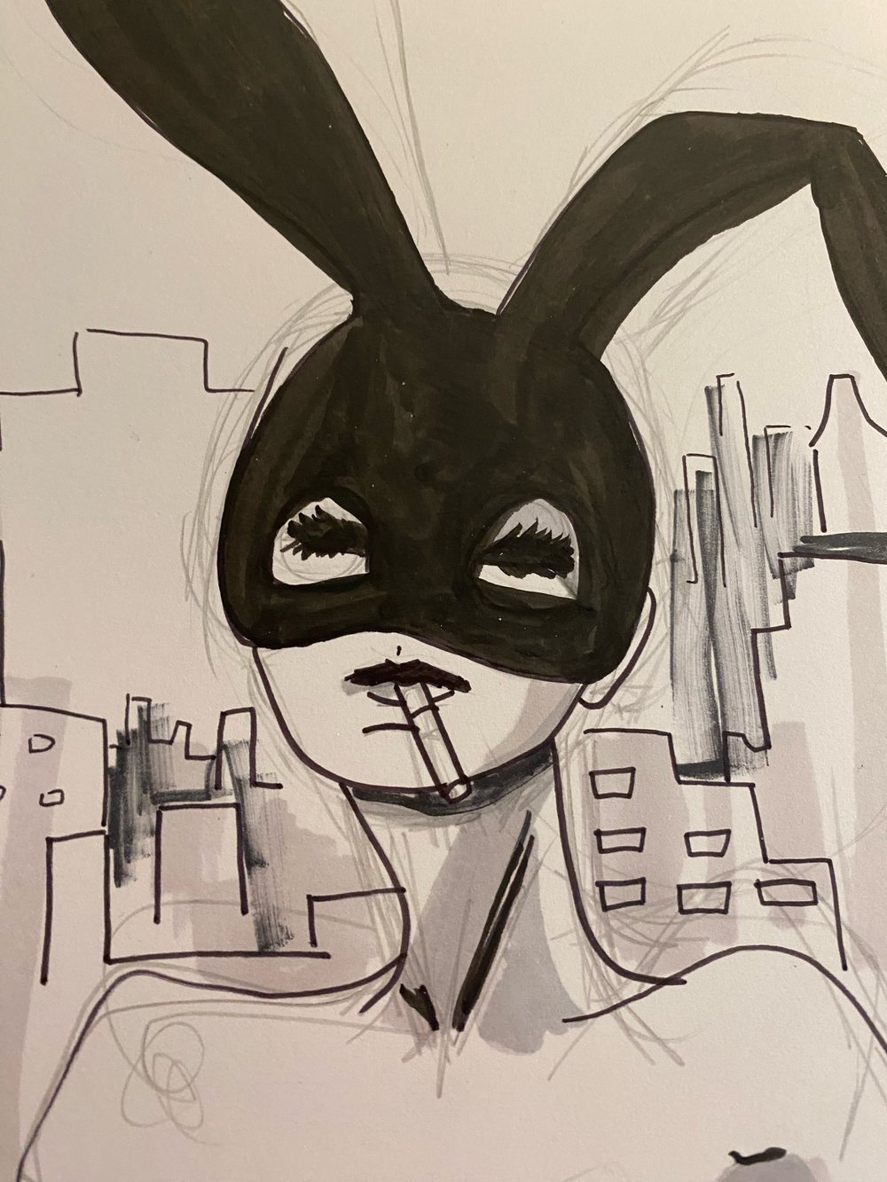 Helmut Newton study drawing