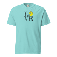 Image 3 of LOVE Pickleball Unisex Garment-dyed Heavyweight T-shirt
