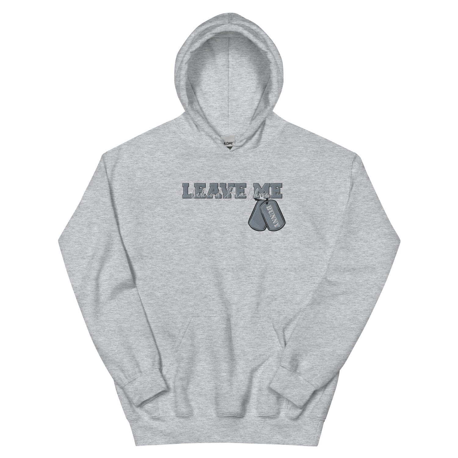 Image of Officially licensed leave me behind Leave me embroidery Unisex Hoodie