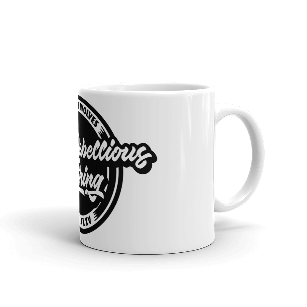 White glossy mug