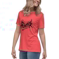 Image 2 of Women's Relaxed T-Shirt, Hunter Antlers T-Shirt | Deer Hunting Outdoor Graphic Tee