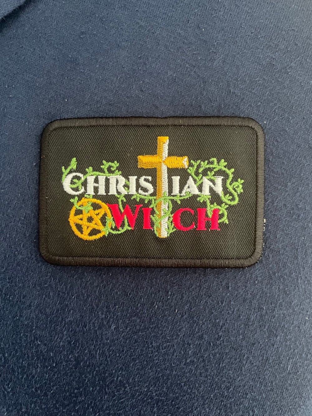 Christian Witch Embroidered Patch