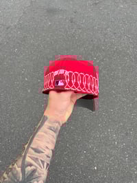 Image 2 of GREY BRIM ANAHEIM ANGELS CUSTOM FITTED CAP 