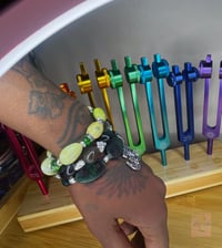 Image 3 of One of one: Gaias Protection 3pc Handmade Crystal Bracelet Stack✨