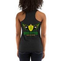 Image 2 of BOSSFITTED Women's Green and Yellow Tank Top
