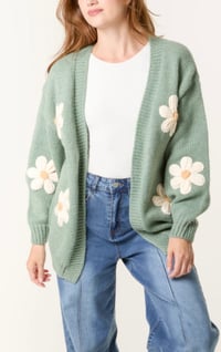 Image 2 of Flocking Daisy Knit Cardigan