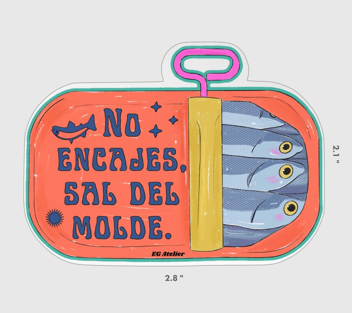 Vinyl Sticker-Sardines (Fish, Tin Fish, Food, Trend) – And Here We Are Vinyl Sticker-Sardines (Fish, Tin Fish, Food, Trend) – And Here We Are
