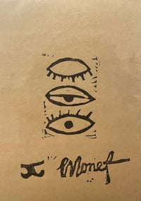 Image 5 of Hand-carved Eye Linocut Prints 4x6”